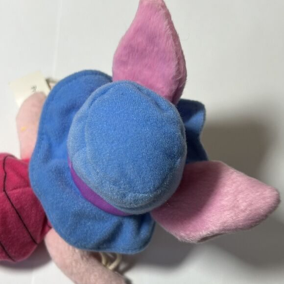 Vtg Disney‎ Winnie The Pooh-LASSO ROPING PIGLET-Mattel Star Bean Soft Toy w/Tags - Picture 7 of 10